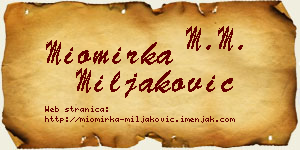 Miomirka Miljaković vizit kartica